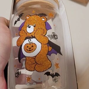 Halloween Bear Glass Jar with Lid